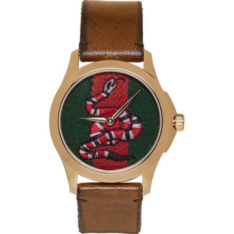 gucci snake watxh|gucci snake watch leather.